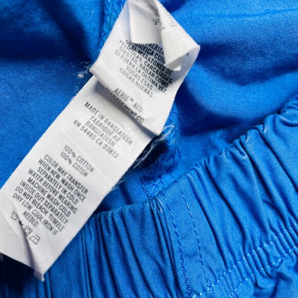 Aerie Womens Blue Drawstring Waist Flat Front Straight Leg Cargo Pants Size M - Picture 9 of 11